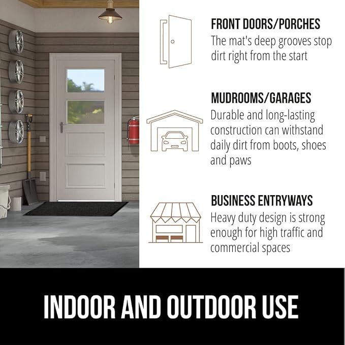 GORILLA GRIP Traffic Guard Door Mat, 2 Pack, Heavy Duty Waterproof Doormat - Image 7