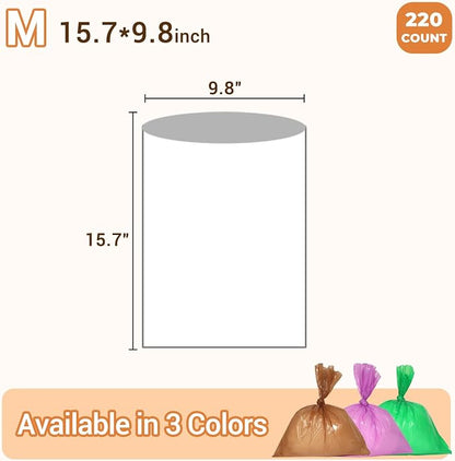 Odor Sealing Small Trash Bags Home & Food Use M-220 Count Disposable Bags - Image 4