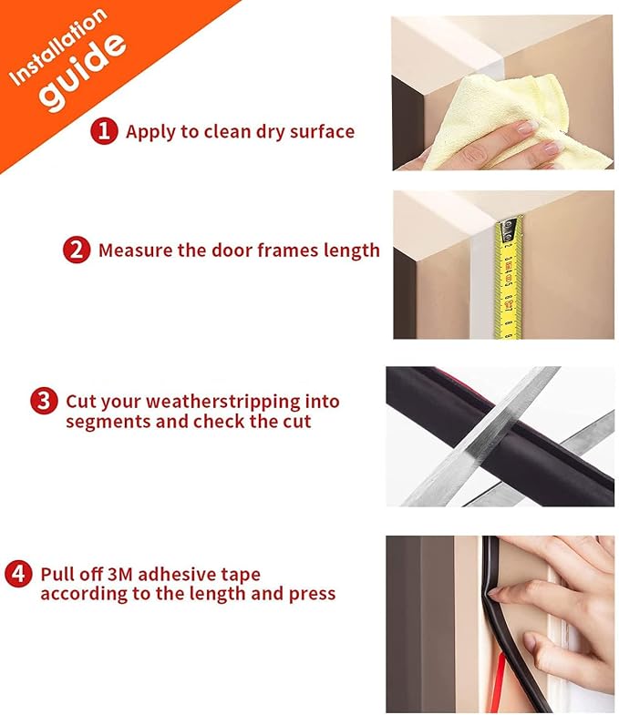 White Rubber Weather Stripping Door Seal Strip, D Shape Door Rubber Weather - Image 8