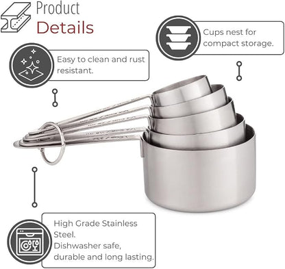 husMait Stainless Steel Measuring Cups - Image 5