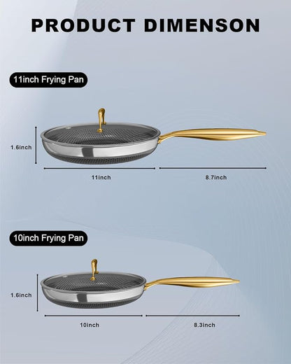 FogDream 10" 11" Stainless Steel Frying Pan - Image 6