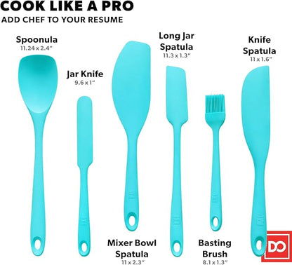 DI ORO 6-Piece Silicone Spatula Set - Image 3