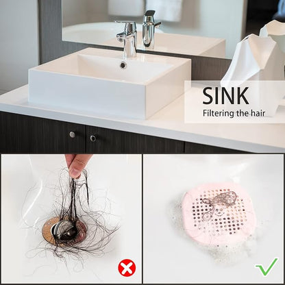 2 Pack Drain Hair Catcher Silicone Drain Protector Hair Stopper - Image 5