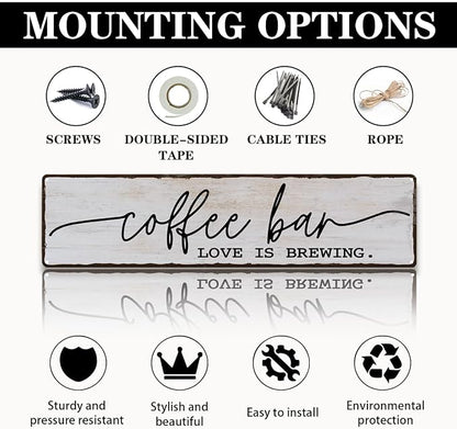 Coffee Bar Sign, Love is Brewing Signs, Retro Metal Tin Sign, Vintage Coffees - Image 3