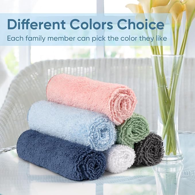 HOMEXCEL Microfiber Washcloths 50 Pack, Highly Absorbent and Soft Face Towel - Image 7