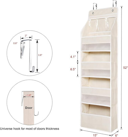 Univivi 5-Shelf Over Door Hanging Organizer Fabric Door Storage - Image 3