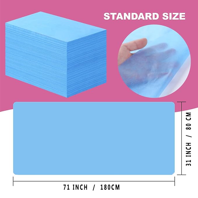 100 Pcs Disposable Bed Sheets 31" x 71" Massage Table Sheets Non Woven Fabric - Image 4