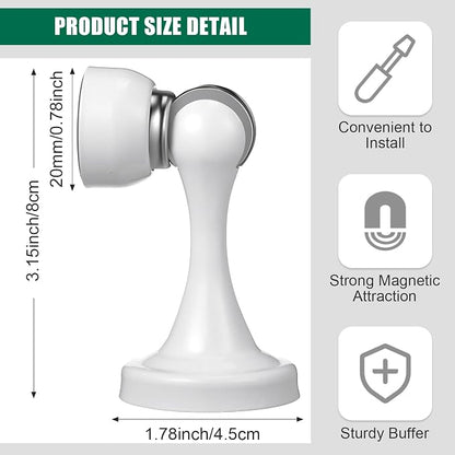 8 Pcs Magnetic Door Stoppers Stainless Steel Door Stops Magnetic Catch Holder - Image 2