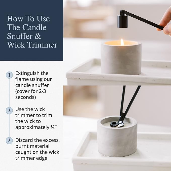 Candle Wick Trimmer and Candle Snuffer Accessory Set – Pick Your Color - Image 5