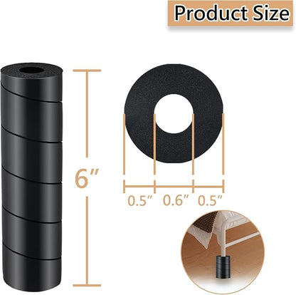 8 Pcs Bed Frame Toe Protectors, Non-Adhesive Bed Frame Leg Covers - Image 5