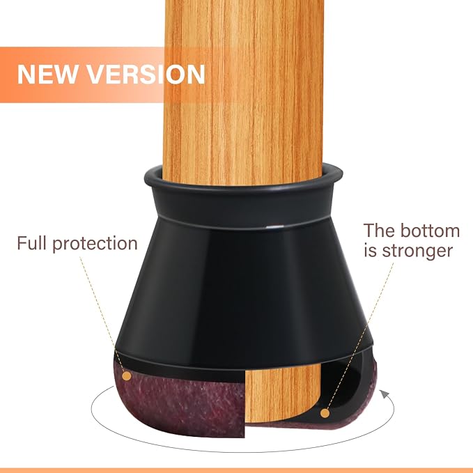 Chair Leg Floor Protectors for Hardwood Floors Felt Furniture Pads Silicone - Image 3