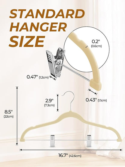 HOUSE DAY Velvet Skirt Hangers 36 Pack, Space Saving Slim Shorts Hanger - Image 8