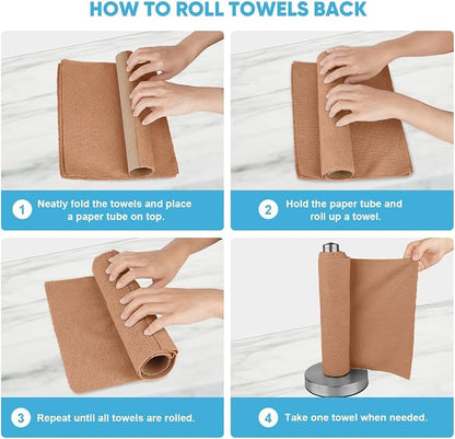 AIDEA Microfiber Cleaning Cloth Roll, 55 Sheets Shop Towels Washable, - Image 7