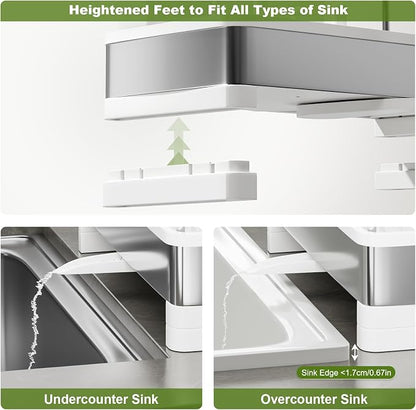 Ewaiira Stainless Steel Sink Caddy, Sponge Holder - Image 6