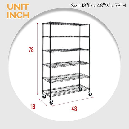 BestOffice | 6-Tier Wire Storage Shelves - Image 3