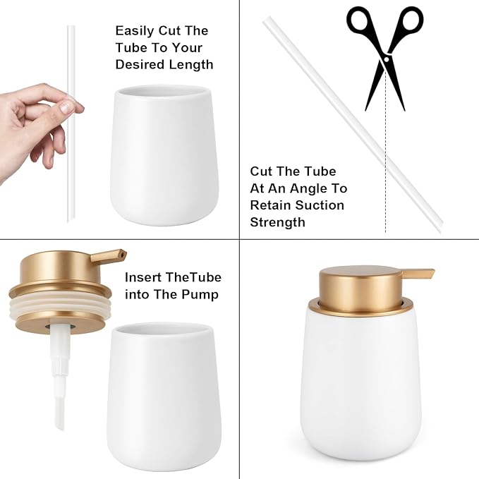 Liquid Soap Dispenser Pump 2pcsHead Replacement Spare Plastic Pump Bathroom Countertop