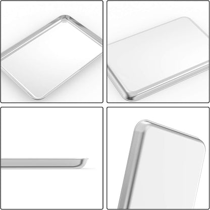 Baking Sheet with Cooling Rack and Silicone Baking Mat, 20 Inch Stainless Steel - Image 4