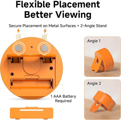 60-Minute Visual Timer, Twist to Set, Loud Battery-Powered Alarm, Bright Rotary - Image 4