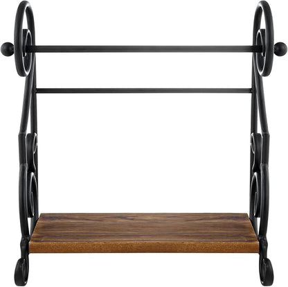 MyGift Black Metal Countertop Paper Towel Holder - Image 6