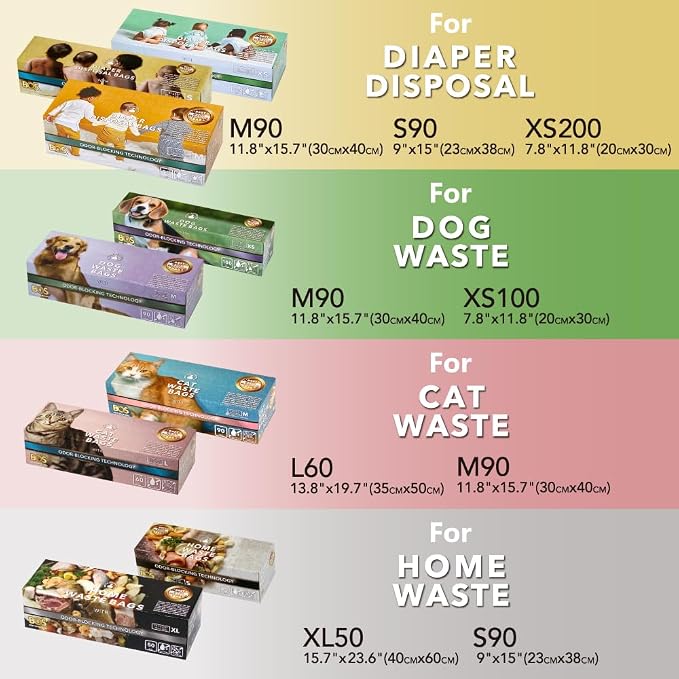 BOS, Odor-Sealing Dirty Diaper Trash Bags - Image 9