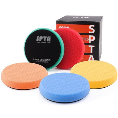 SPTA 5Pc 5.5 Inch Face for 5 Inch 125mm Backing Plate Compound Buffing Sponge by SPTA