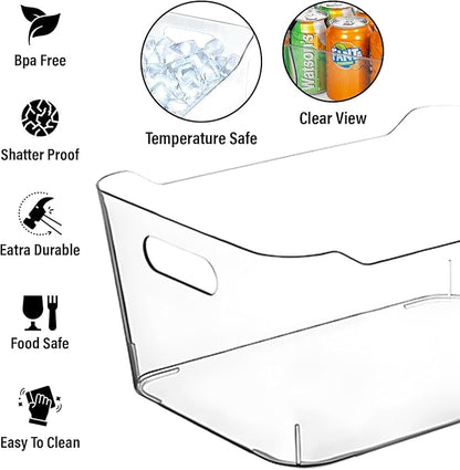 Clear Plastic Storage Bins for Kitchen Organization or Pantry Organizers and - Image 5