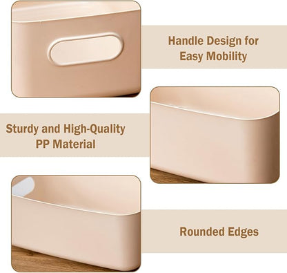 COVRA 2-Pack Plastic Storage Bins, Small Storage Baskets, Organizers - Image 3