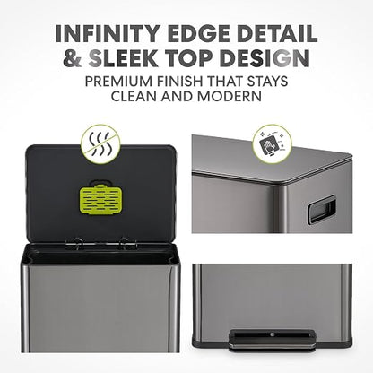 SIMPLI-Magic Infinity Edge 16 Gallon Kitchen Trash Can - Image 3