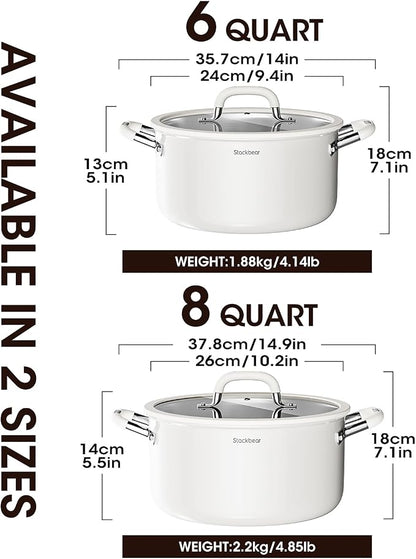 Stockpot 6 Quart, Tri-Ply 18/10 Stainless Steel Stock Pot - Image 2