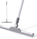 Yocada Rubber Floor Squeegee Broom TPR Blade Adjustable Scrubber Squeegee Household Broom for Shower Bathroom Kitchen Home Tile Pet Hair Fur Floor Marble Glass Window Water Foam Cleaning 53.15"