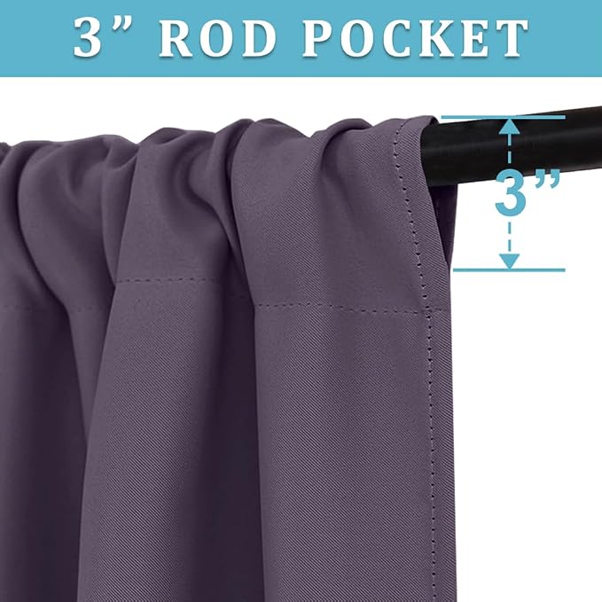 RYB HOME Small Curtains Blackout - Image 2