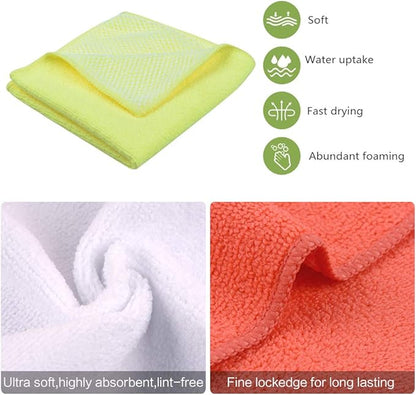SINLAND 5 Color Assorted Microfiber Dish Cloth Best Kitchen Cloths Cleaning - Image 4