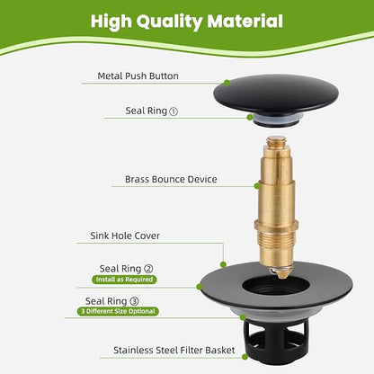Universal Bathroom Sink Drain Strainer Hair Catcher Upgraded - Image 6