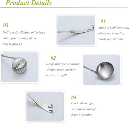 Tenta Kitchen 2oz/56ml Stainless Steel Small Soup Ladle Spoon, 10.8”x 3” - Image 3