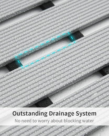 PADOOR Shower-Mat Non Slip, Heavy Duty Bathtub-Mat Curlable Quick Drain Sturdy - Image 3