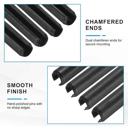 MECCANIXITY 120Pcs Slotted Split Roll Pins 3/50 Inch Dia. 6/25 Inch Length - Image 3