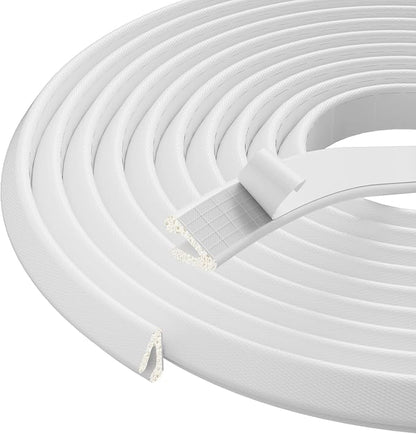 V Shape Foam Weather Stripping Door Frame Seal Strip 19.7FT White, Draft Stopper by KNEELISA