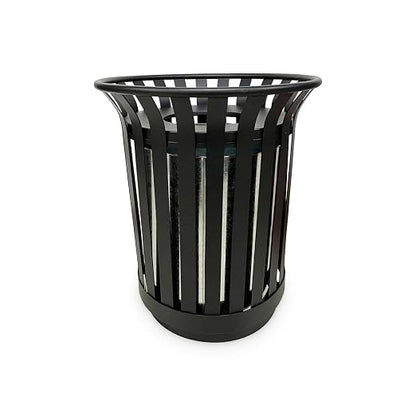 Outdoor Metal Slatted Trash Receptacle, Waste Receptacle，Commercial Trash Cans by Anxeit