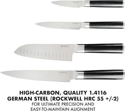 Babish 14-Piece Full Tang Forged Kitchen Knife Set – High-Carbon 1.4116 German - Image 4