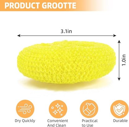 100 Pcs Plastic Dish Scrubbers, Reusable Non-Scratch Nylon Scouring Pads Bulk - Image 2