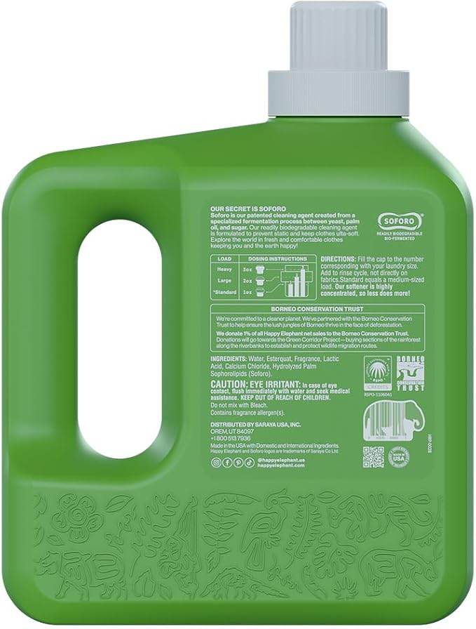 Happy Elephant Liquid Laundry Bundle, Natural Laundry Detergent & Fabric - Image 3