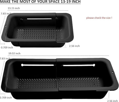 LASSHSWA Collapsible Colander for Kitchen, Over the Sink Strainer Basket for - Image 5
