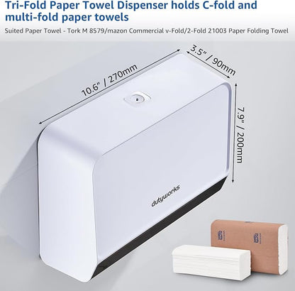 Paper Towel Dispenser Wall Mounted, Trifold/C Fold/Z Fold Paper Towel Holder - Image 2