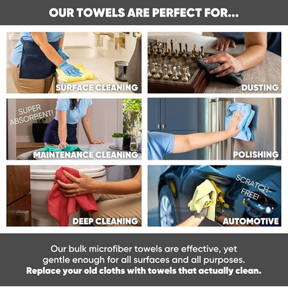 Microfiber Wholesale 16" x 16" All Purpose Towels - Image 6