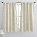 RYB HOME Blackout Curtains for Living Room Thermal Insulated Privacy Solar Drapes for Kids Bedroom Cafe Bathroom, 42 inch Width x 54 inch Length, Beige, 2 Panels