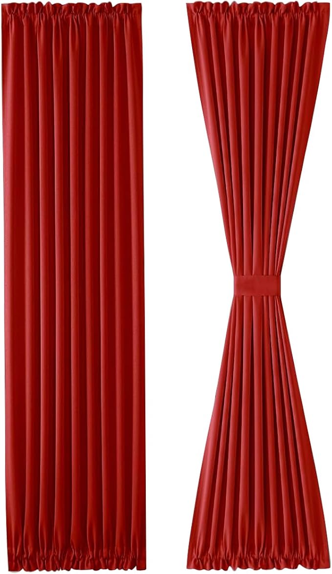 DWCN French Door Curtains – Rod Pocket Thermal Blackout Curtain - Image 7