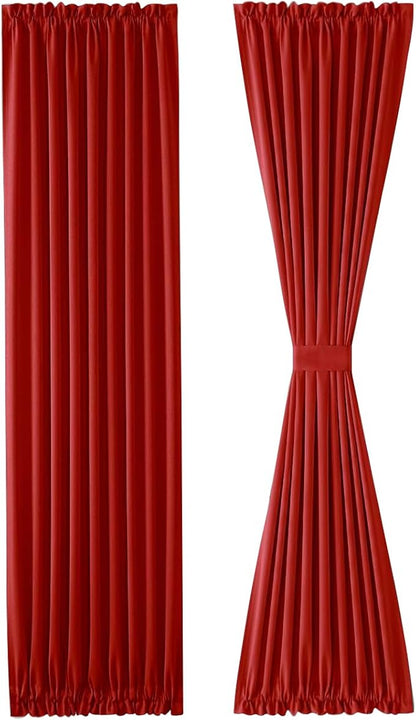 DWCN French Door Curtains – Rod Pocket Thermal Blackout Curtain - Image 7