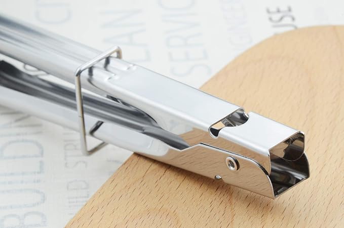 HINMAY Stainless Steel Spring Locking Food Tong Set Utility Metal Tongs - Image 6
