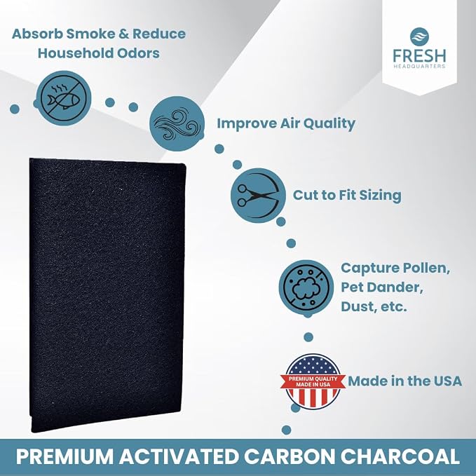 Fresh Headquarters 2Pack Cut‑to‑Fit Activated Carbon Pre‑Filter Rolls – - Image 2