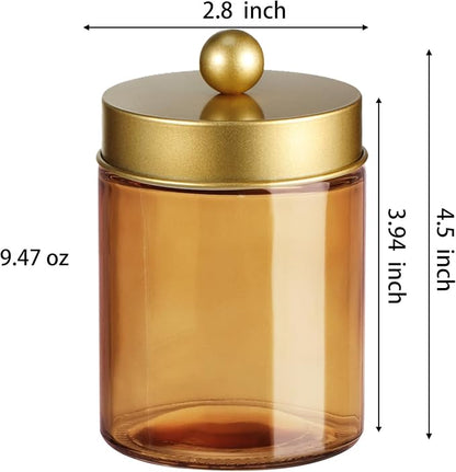 3 Pack Apothecary Jar Canisters Bathroom Vanity Organizer - Image 7
